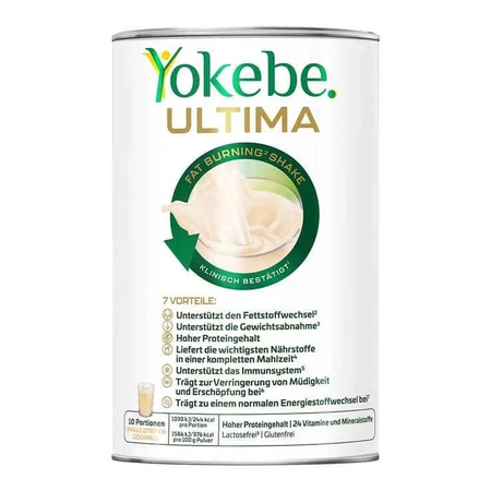 Yokebe Ultima Fat Burning Shake Powder NF, 400 g de polvo