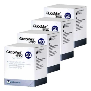 GlucoMen areo-sensorteststrips, 2 verpakkingen van 50 teststrips