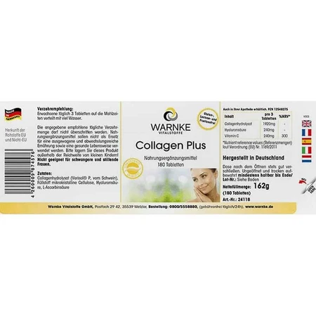 Collagen Plus-tabletten, 180 tabletten