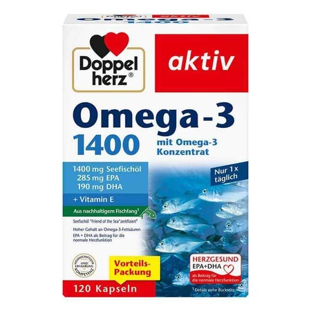 Doppelherz Omega-3 1.400 Kapseln, 3x120 St Kapseln