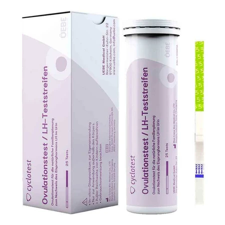 Bandelettes de test d'ovulation Cyclotest (test LH), lot de 50 bandelettes