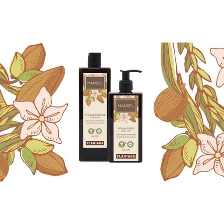 Gel doccia nutriente alla mandorla Plantana, 500 ml