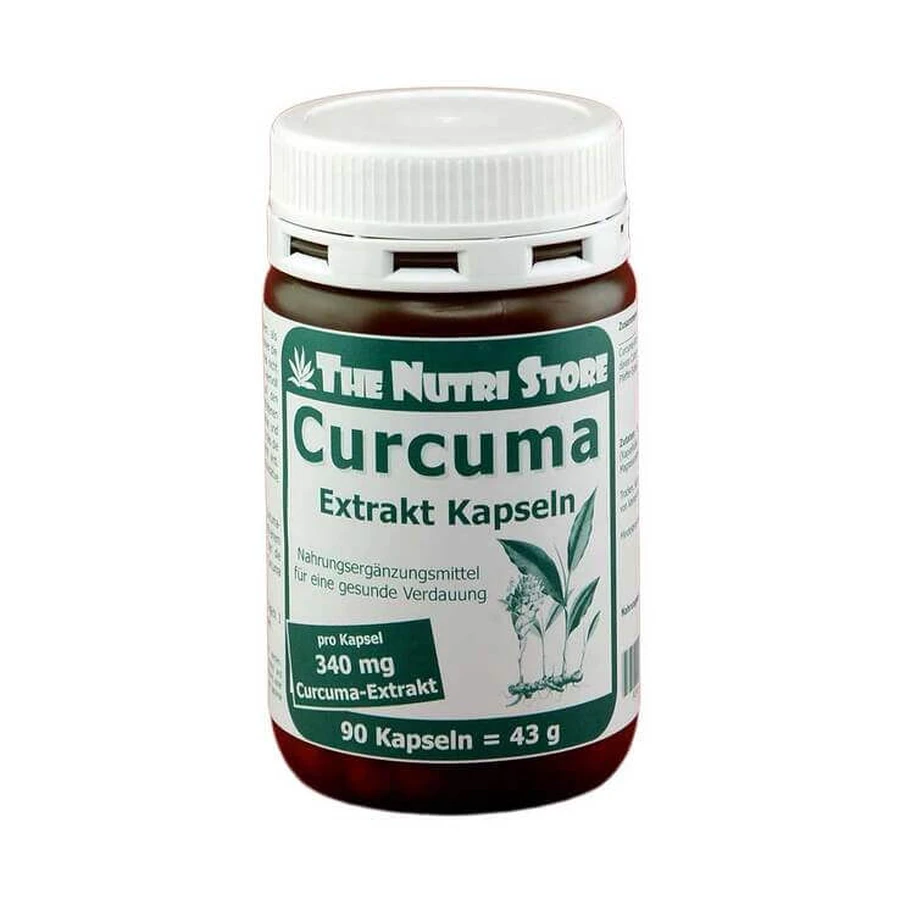 Gélules d'extrait de curcuma 340 mg, 90 gélules