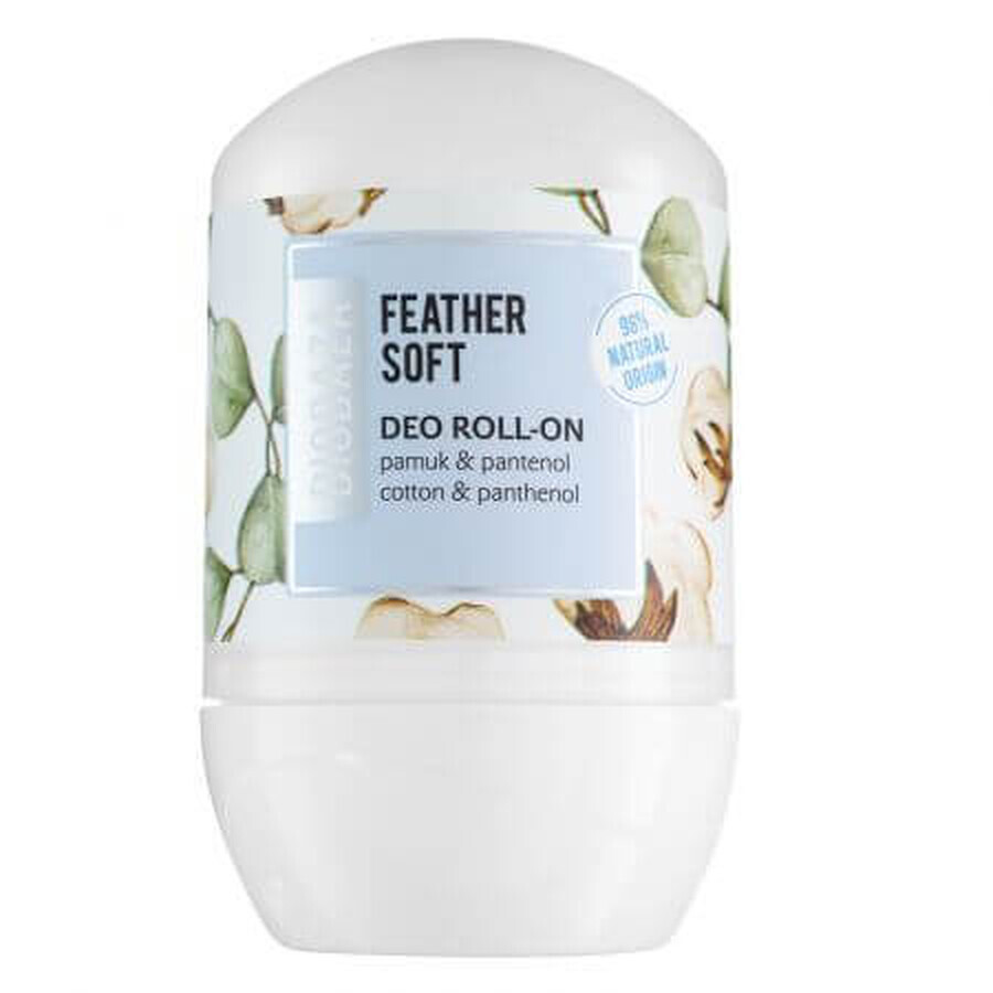 Natürliches Deodorant mit Baumwollöl und Panthenol, Feather Soft, 50 ml, Biobaza