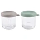 Juego de 2 recipientes de cristal, verde salvia/gazela, 2 x 250 ml, Beaba