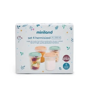 Juego de 4 recipientes herméticos para conservar alimentos, Dreamland, Miniland