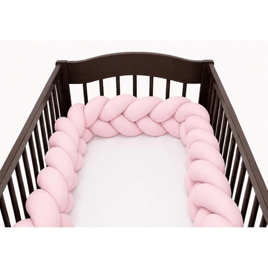 Braided Crib Bumper, 240 cm, Pink, Mc Ana