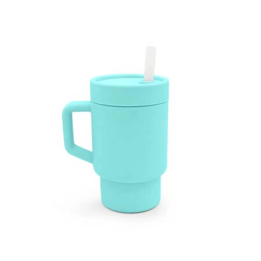 Siliconenbeker voor kinderen, blauw, 290 ml, Melii