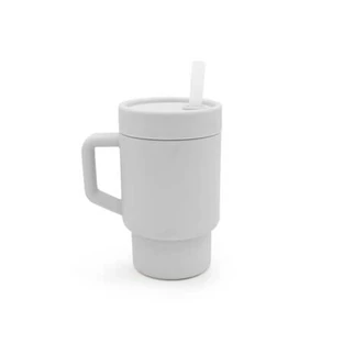 Siliconenbeker voor kinderen, grijs, 290 ml, Melii