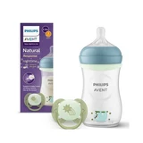 Avent Natural Response-Flaschenset für 3–6 Monate + ultraweicher Schnuller für 0–6 Monate, SCD838/17, Philips