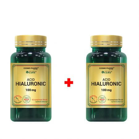 Pachet Acid Hialuronic, 60 tablete + 30 tablete, Cosmo Pharm