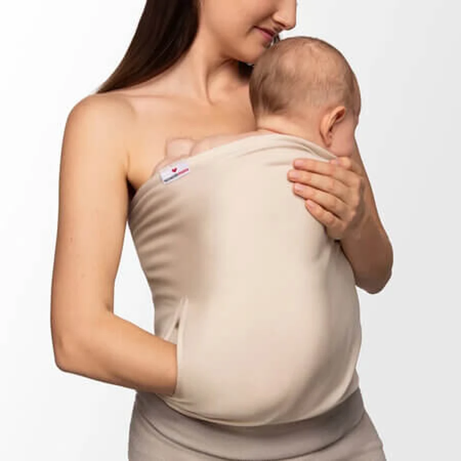Sangle textile pour contact peau à peau, beige, Wondermom