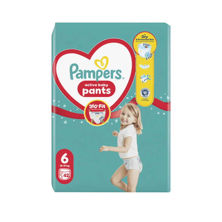 Pannolini Active Baby Pants, taglia 6, 13–19 kg, confezione da 42 pezzi, Pampers
