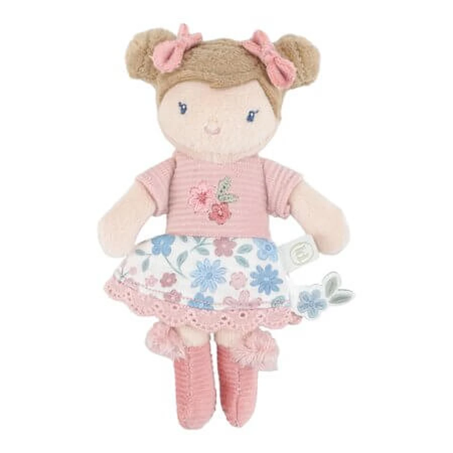 Papusa textila Mini Rosa, 10 cm, 12 luni+, Little Dutch