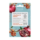Vitalise & Shine gezichtsmasker in doekjesvorm, 10 ml, Niyok