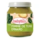 Puré de patatas y espinacas ecológicas, a partir de los 4 meses, 130 g, Babybio