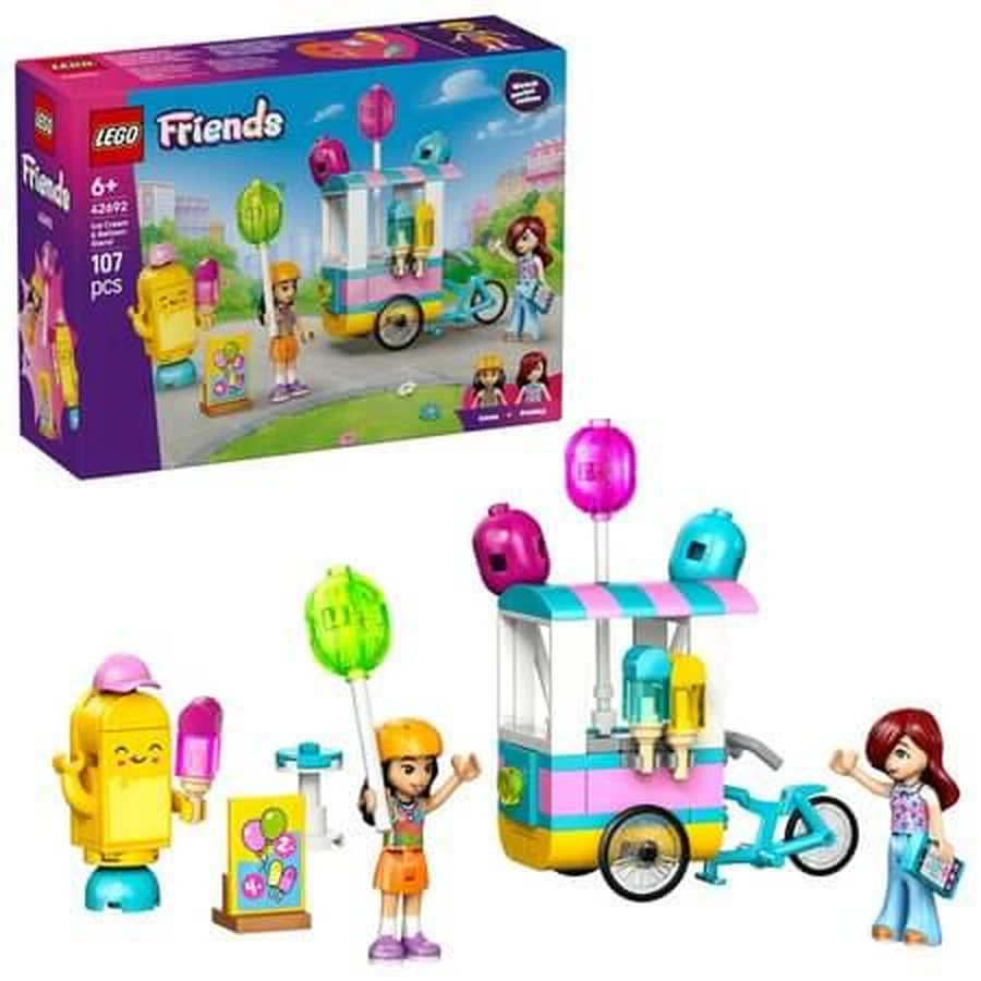 Puesto de helados y globos, a partir de 6 años, 42692, 107 piezas, Lego Friends