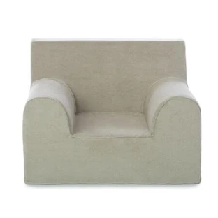 Fluwelen kinderfauteuil, beige, Twindeco
