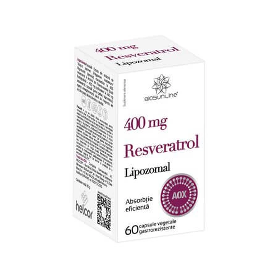 Liposomal Resveratrol, 400 mg, 60 capsules, Biosunline