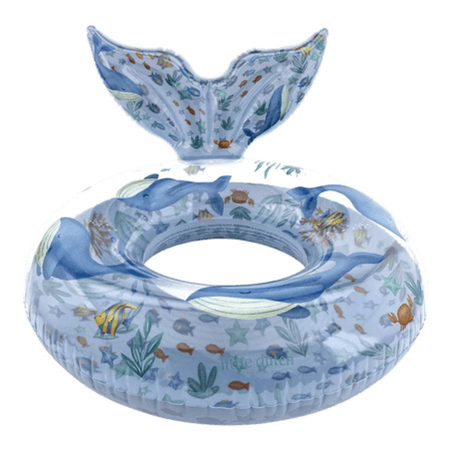 Schwimmring in Wal-Schwanz-Form, blau, Ocean World, ab 3 Jahren, Little Dutch