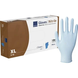 Guantes de examen de nitrilo, talla XL, azules, Abena