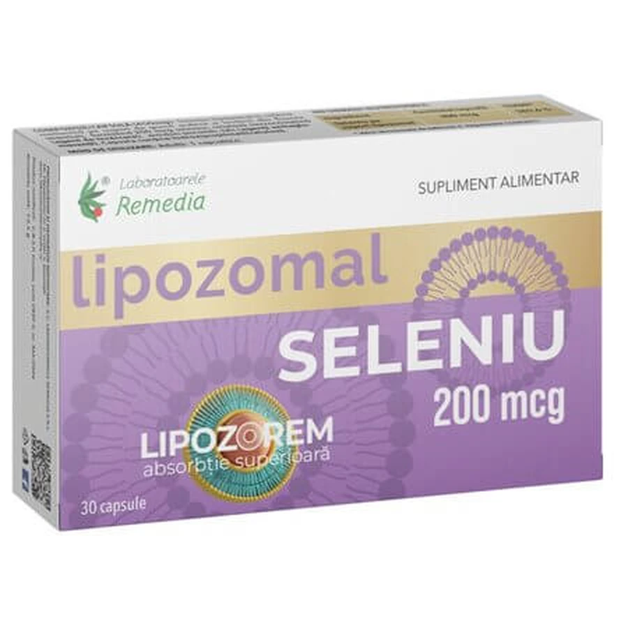 Selenio liposomiale, 200 mcg, 30 capsule, Remedia