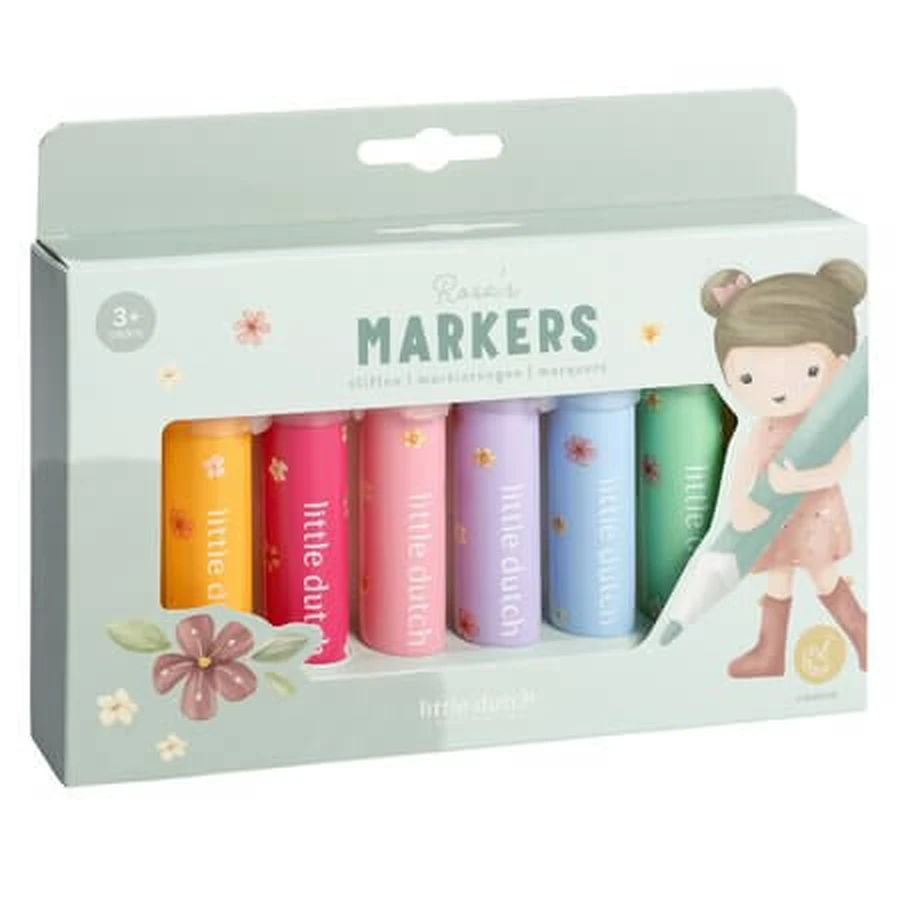 Set Carioci Rosa, 3 ani+, 8 buc, Little Dutch