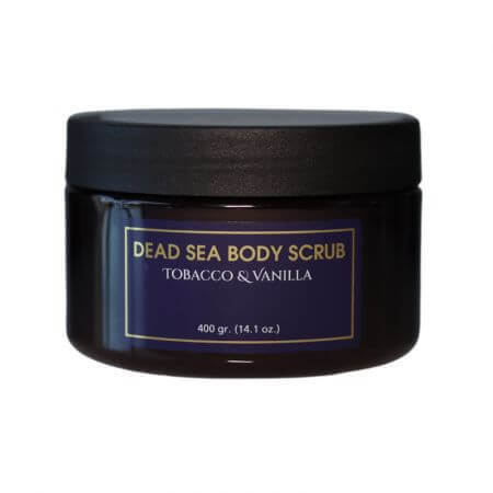 Scrub pentru corp cu sare de la Marea Moarta si ulei de Tobacco&Vanilla, 400 g, Dead Sea Pearls