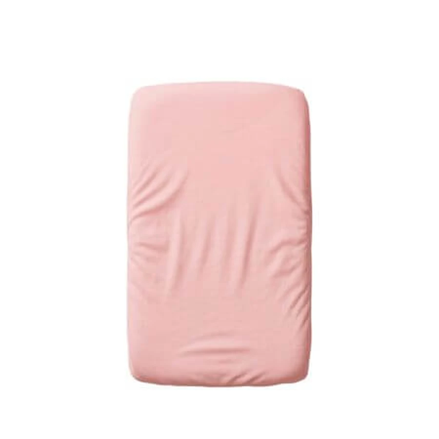 Drap-housse 2 en 1 en coton double épaisseur avec élastique, doublure imperméable, 50 x 90 cm, rose, Twindeco