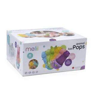 Set of 6 Ice Cream Molds with Tray, Animals, Melii