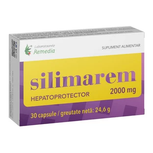Silimarem, 2000 mg, 30 Kapseln, Remedia Laboratories