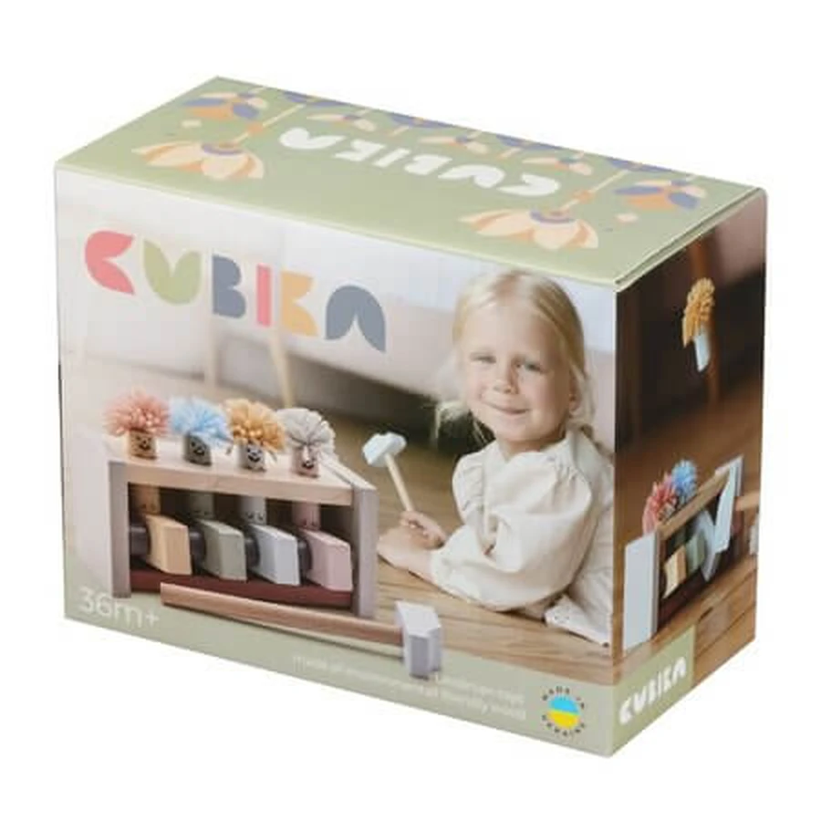 Jucarie din lemn, Claunii Saritori, 36 luni+, Cubika