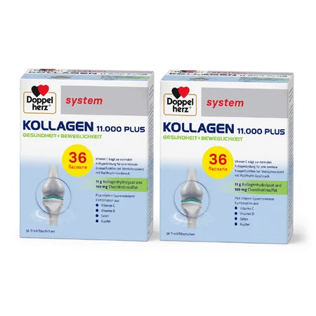 Doppelherz System Collagen 11.000 Plus Vorteilspackung, 2 x 36 Kapseln