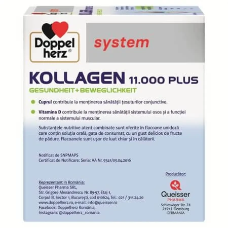 Doppelherz System Collagen 11.000 Plus Vorteilspackung, 2 x 36 Kapseln