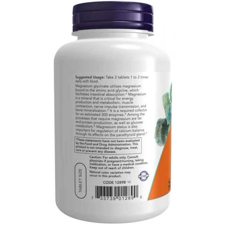 Now Foods: glicinato de magnesio, 2 envases de 180 comprimidos