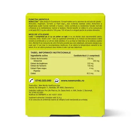 Active Liver 2x30 tablets, New Nordic