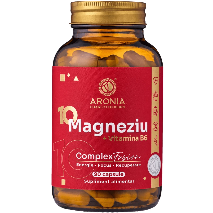 10 Magnésium + Vitamine B6 – Complexe Fusion : 10 formes de magnésium + vitamine B6 pour l'énergie, la concentration et la récupération