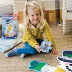 „Snowman“, ein Bodenpuzzle in Form eines Schneemanns