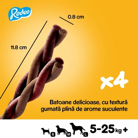 PEDIGREE Rodeo, Hundeleckerlis, Stäbchen, Rind, 70 g