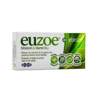 UNI-PHARMA Euzoe Melatonine & Vitamine B12 30 tabletten - Voedingssupplementen die vermoeidheid helpen verminderen