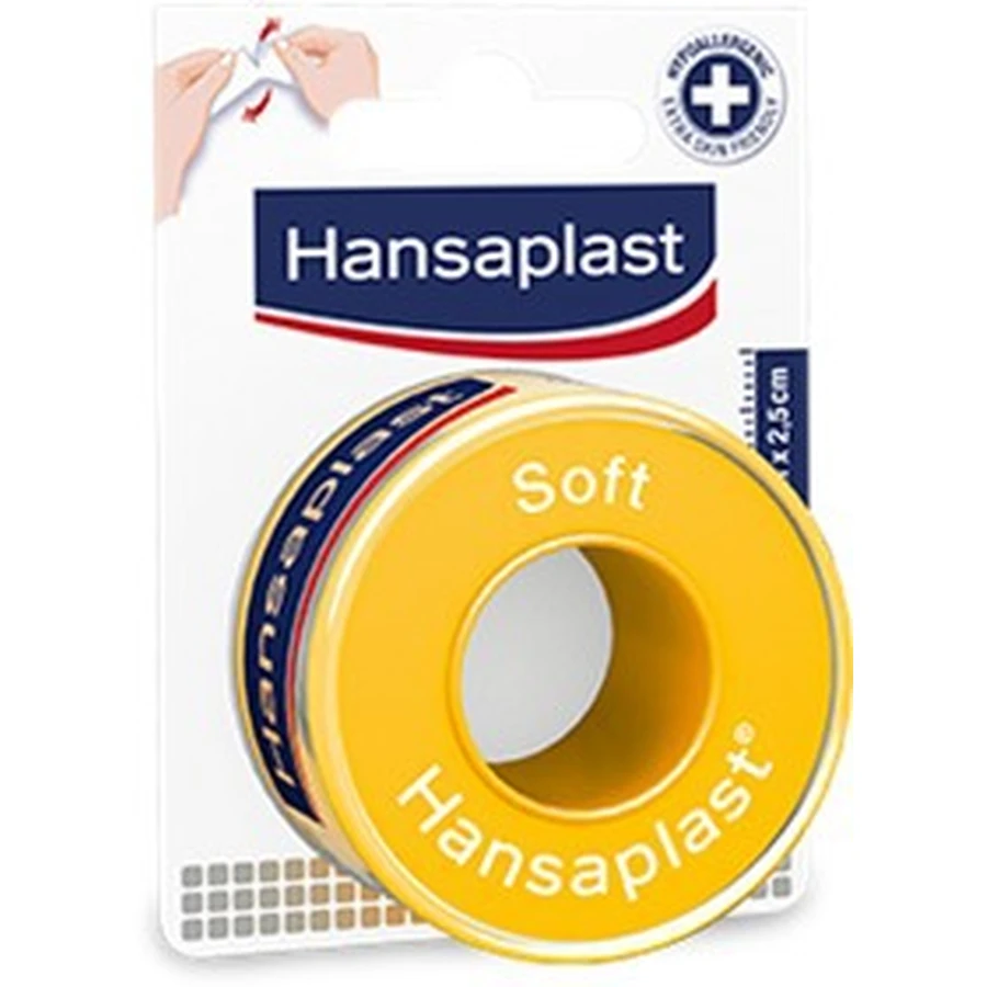 Hansaplast Weiches Klebeband, 5 m x 2,5 cm
