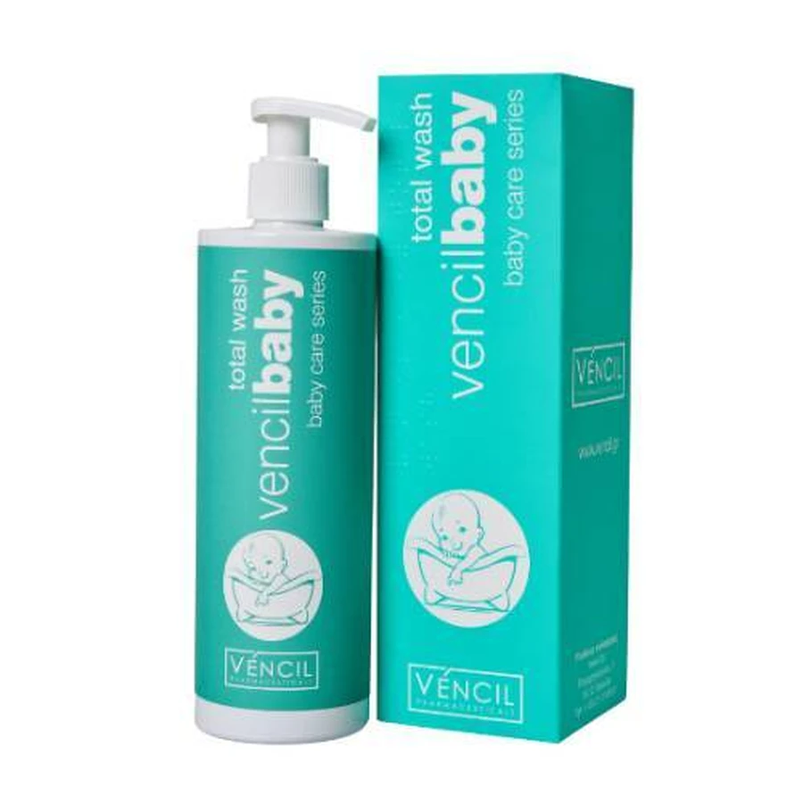 VENCIL Baby Total Wash Natural Baby Shampoo and Body Wash 400 ml