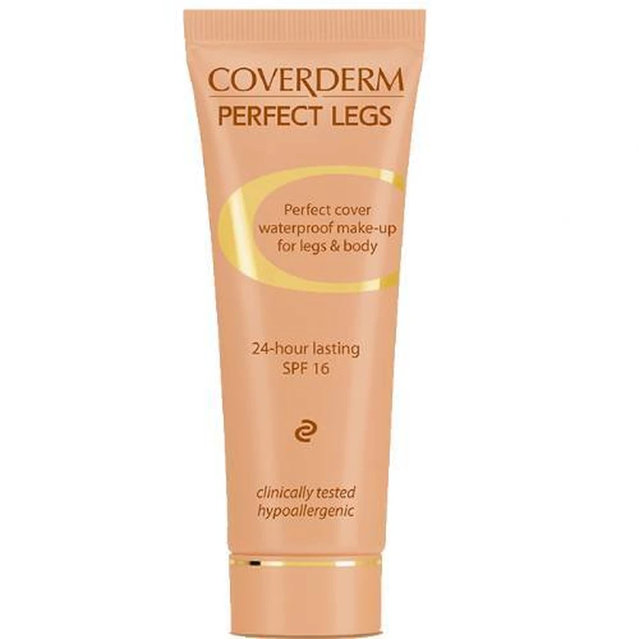 COVERDERM Perfect Legs: Maquillaje resistente al agua para piernas y cuerpo, SPF 16, n.º 1, 50 ml