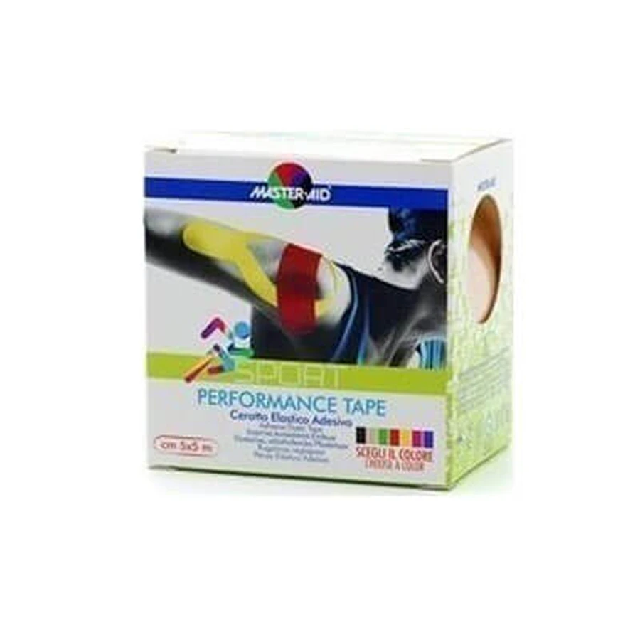 Master Aid | Kinesio Sport Performance Tape Elastic Adhesive Bandage | Beige | 5m x 5cm