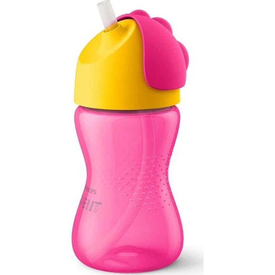 Avent | Tasse à bec avec paille, à partir de 12 mois, rose, 300 ml, SCF798/02