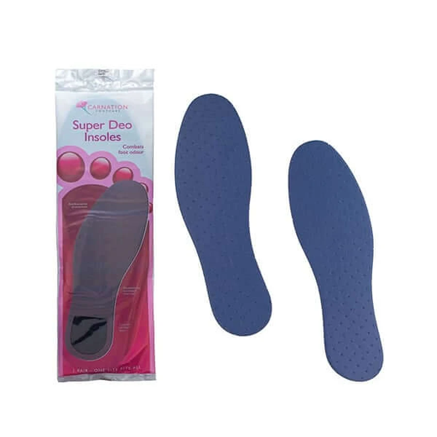 Carnation | Footcare Super Deo Einlegesohlen | Spezielle antimikrobielle Einlegesohlen gegen Gerüche | 1 Paar