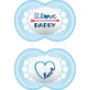 Mam | I Love Mummy & Daddy | Sucette en silicone pour les enfants de 16 mois et plus | Bleu | Lot de 2