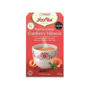 Yogi Tea | Positive Energy Cranberry Hibiscus | Biologische zwarte thee | 17 theezakjes