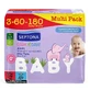 Septona | Calm n' Care Aloe Vera Babyfeuchttücher mit Aloe | 3 x 60 Tücher 