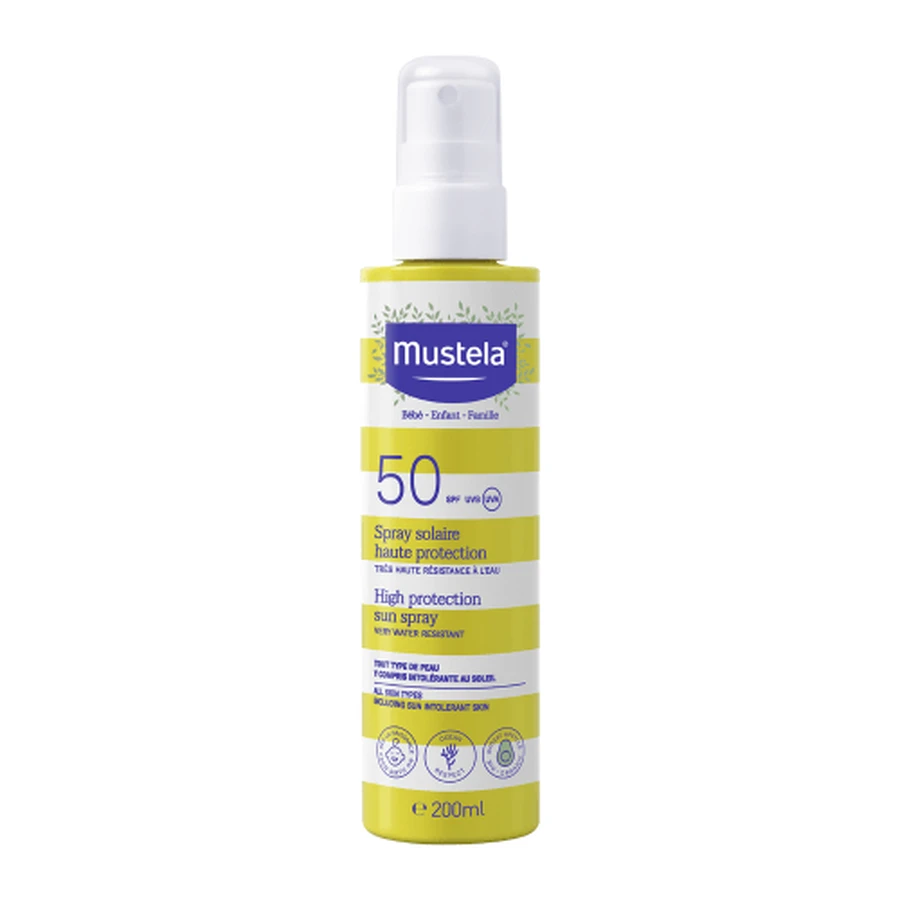 Mustela | Sonnenschutz mit LSF 50 für Körper und Gesicht für Säuglinge und Kinder | 200 ml